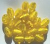 13x10mm 20 Oval Silver Foil Yellow